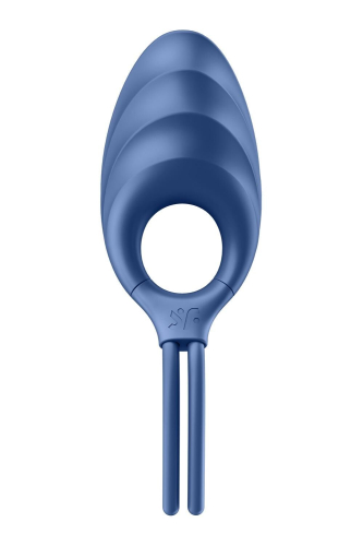 Эрекционное виброкольцо для пениса синего цвета Satisfyer Swordsman - 4