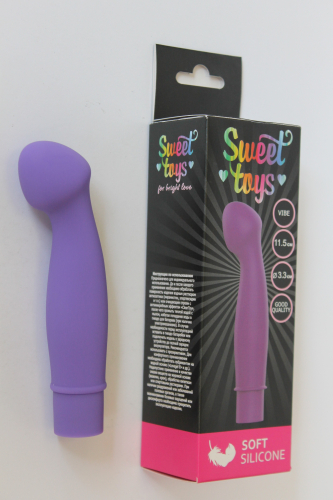Вібратор силіконовий вагінальний для точки G фіолетовий SWEET TOYS - 3