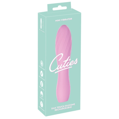 Міні вібратор для клітора рельєфний Cuties 3 рожевий - 1