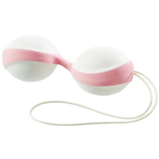Вагинальные силиконовые шарики розово белого цвета Amor Gym Balls