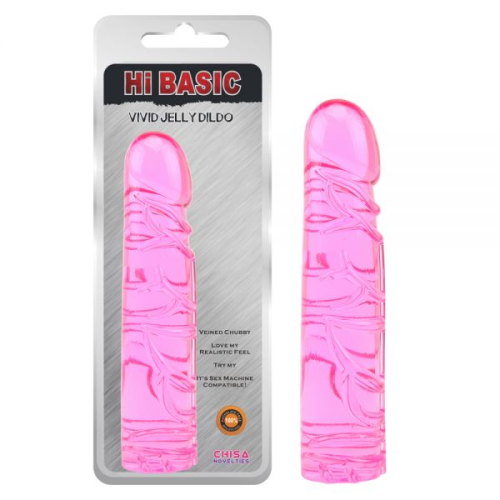 Фаллоимитатор гелевый розового цвета Chisa Vivid Jelly Dildo - 1
