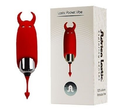 Минивибратор дьявол Adrien Lastic Pocket Vibe красный - 1