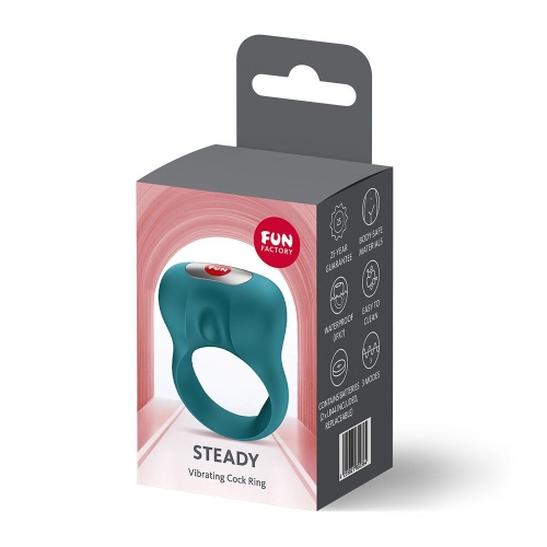 Эрекционное виброкольцо на член зеленое Fun Factory Steady - 5