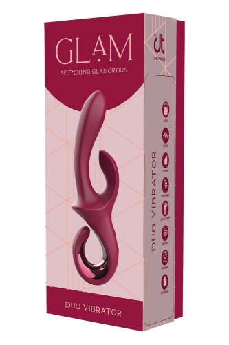 Вібратор-кролик із ручкою гачком червоний Dreamtoys Glam Duo Vibrator - 1