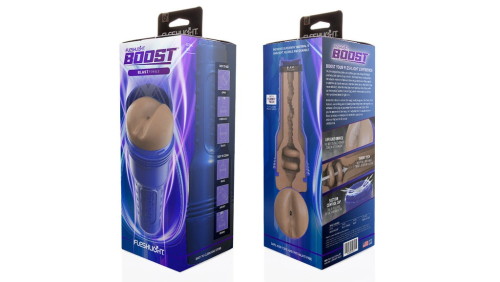 Мастурбатор анус у колбі коричневого кольору Fleshlight Boost Bang MD - 6