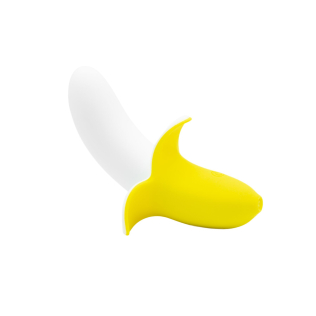 Вибратор для точки G и для клитора водонепроницаемый желтый Banana Bliss Mini Silicone Vibrator 10 режимов вибрации