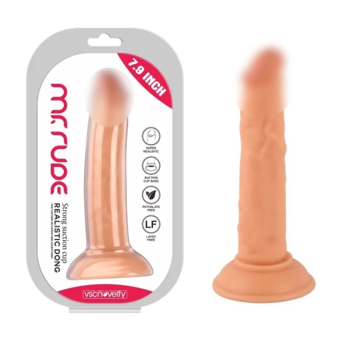 Фаллоимитатор на присоске реалистичный Realistic Dong Flesh Mr. Rude 7.9 бежевый - 1
