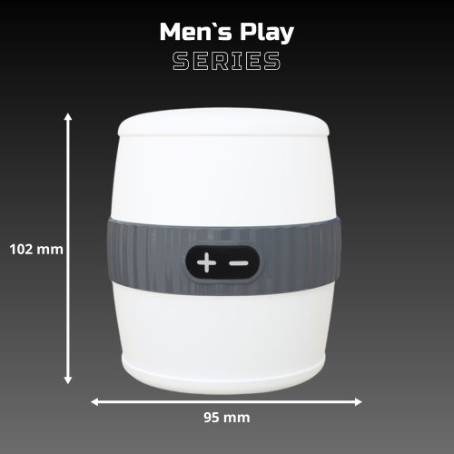 Мастурбатор з вібрацією біло-чорний Erospace Men's Play Vibrating Male Masturbator модель B3 - 8
