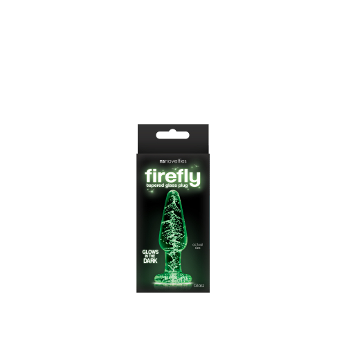 Анальна скляна пробка прозорого кольору NS Novelties Firefly glass tapered plug small - 3