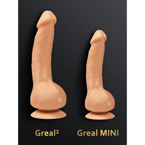 Вибратор реалистичный на присоске бежевый Gvibe Greal Mini - 4