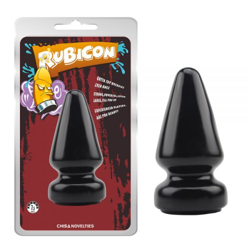 Анальная пробка на присоске черного цвета Chisa Anal Plug Large - 1