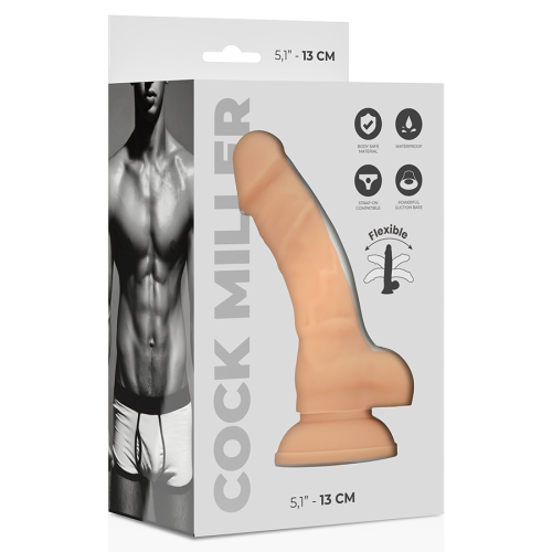 Фаллоимитатор на присоске реалистичный телесный Cock Miller - 7