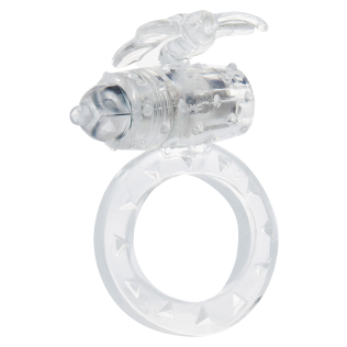Эрекционное виброкольцо прозрачного цвета Toy joy Flutter ring vibrating transparant