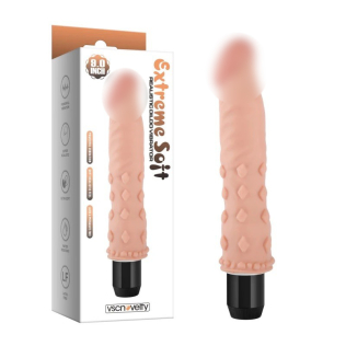 Вибратор вагинальный реалистичный Extreme Soft Realistic Dildo Vibrator 9.0 телесного цвета
