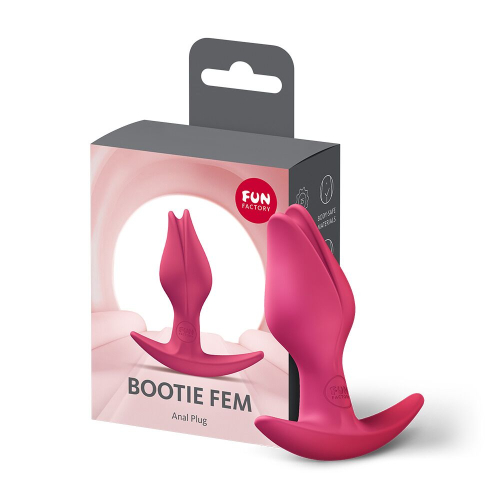 Анальний корок з тонким обмежувачем у вигляді бутона червоний Fun Factory BOOTIE FEM - 6