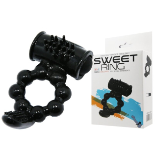 Эрекционное кольцо для продоения эрекции члена с вибрацией Sweet Ring