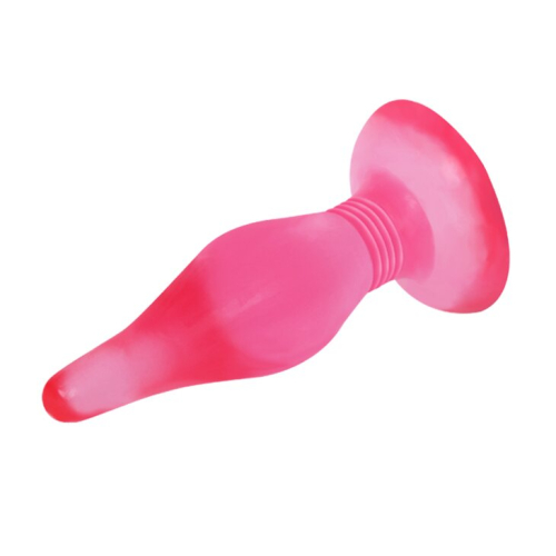 Анальна пробка на присоску рожева Butt plug LYBAILE - 4