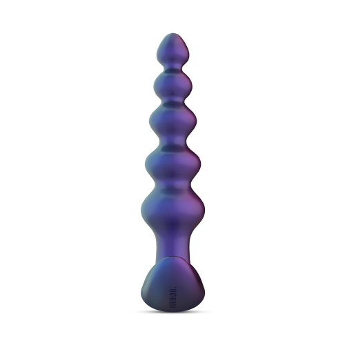 Анальний вібратор рельєфний із пультом керування фіолетовий Hueman Galaxy Force Anal Beads - 3