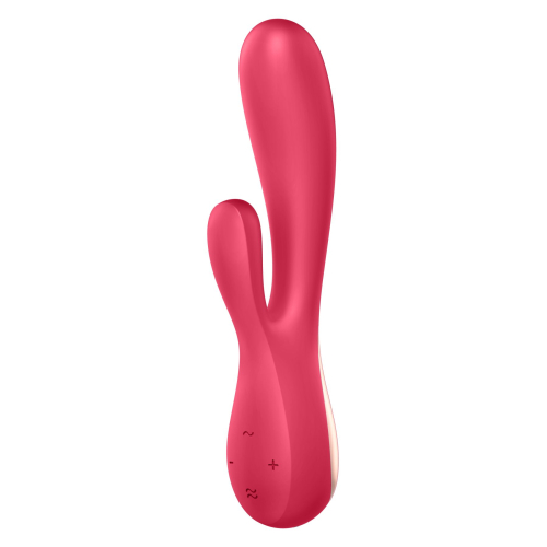 Вібратор кролик з відростком для стимуляції клітора червоний Satisfyer Mono Flex - 1