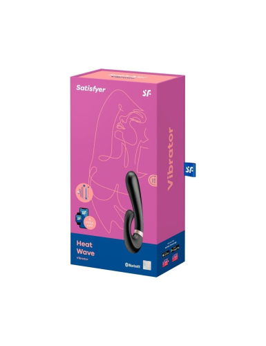 Вібратор кролик для стимуляції точки G і клітора силіконовий чорний Satisfyer Heat Wave - 4