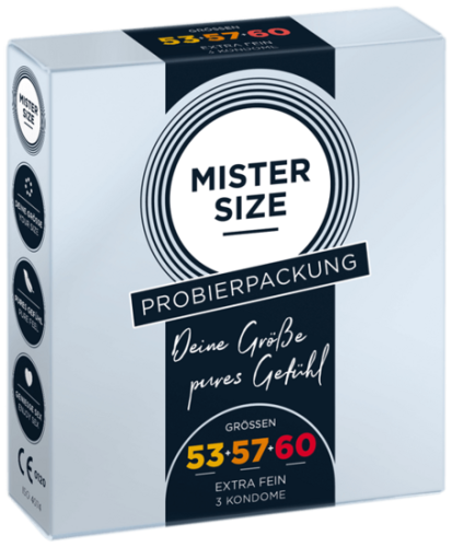 Презервативи (тестер) Mister Size 53, 57, 60 мм 3 штуки - 1