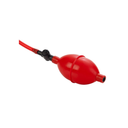 Анальная пробка с насосом-грушей черно-красная Expandable Butt Plug California Exotic - 4