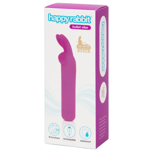 Мини вибратор для стимуляции клитора фиолетового цвета Fifty shades of grey Happy Rabbit Rechargeable Bullet Purple - 2