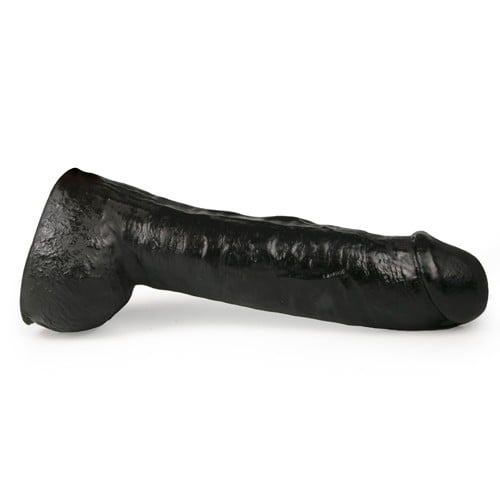 Большой эротический реалистичный фаллоимитатор All Black 29 см черный - 3