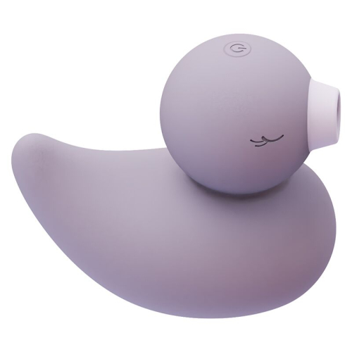 Вакуумний кліторальний стимулятор у вигляді качки сірого кольору CuteVibe Ducky - 3