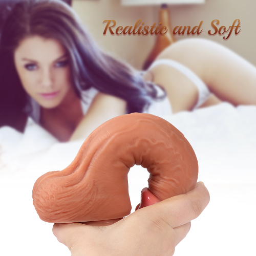 Фалоімітатор 15 см/3,8 см суперреалістик з яєчками на присоску Jack Realistic dildo з вінілу - 5