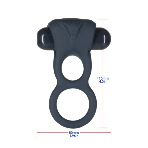 Подвійне ерекційне кільце Lux Active Triad-Vibrating Dual Cock Ring з вібропулею і пультом ДУ - 2
