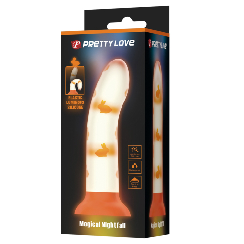Фаллоимитатор на присоске светящийся в темноте разноцветный Lybaile Pretty Love Magical Nightfall - 8
