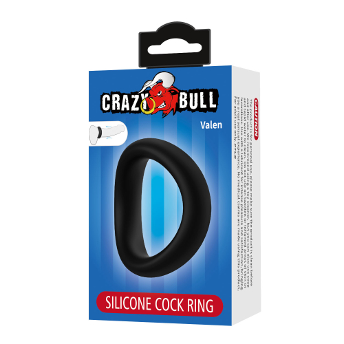 Ерекційне кільце на член силіконове чорне LYBAILE Crazy Bull Valen - 8