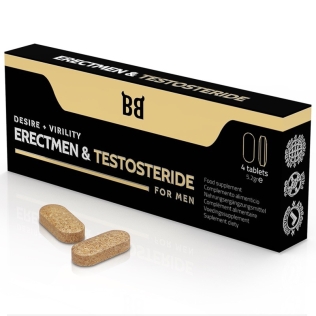 Капсулы для усиления эрекции и повышения уровня тестостерона Blackbull Erectmen Testosteride Power Testosterone 4 капсулы