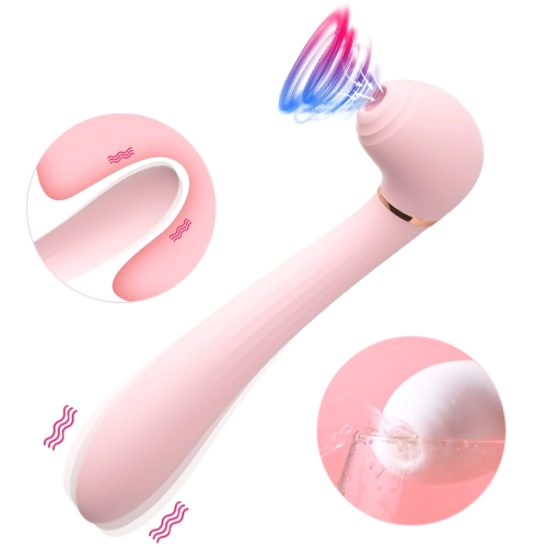 Вібромасажер Ванд з вакуумом та вібрацією колір рожевий We love Desirable wand - 3