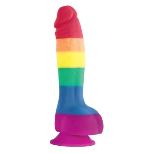 Фалоімітатор реалістичний на присосці райдужний NS Novelties на Colours Pride Edition