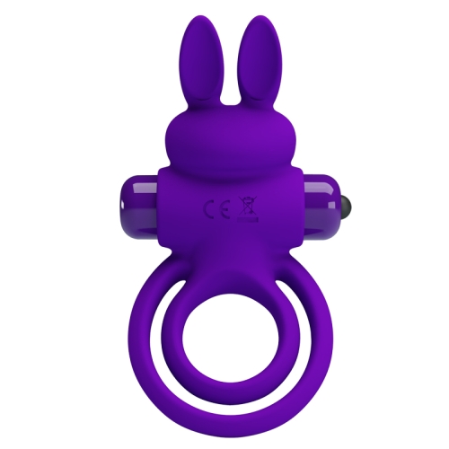 Ерекційне кільце на член із подвійним кільцем фіолетове Lybaile PRETTY LOVE Penis Ring - 6
