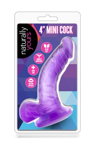 Фалоімітатор реалістичний на присосці фіолетового кольору Blush Naturally yours mini cock - 2