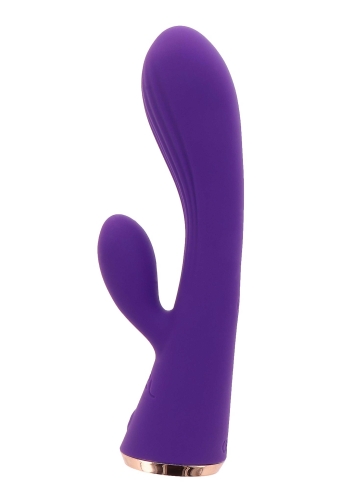 Вібратор вагінальний з кліторальним відростком фіолетовий Toy Joy IVY - 2
