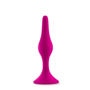 Анальная маленькая пробка конической формы розового цвета Blush Luxe beginner