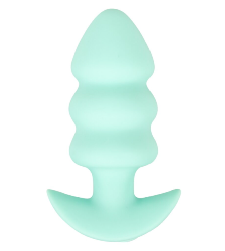 Анальна вібропробка зелена Soft Silicone Vibrating Mini Butt Plug - 10