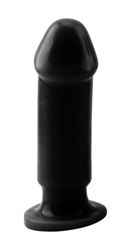 Анальна пробка на присоску у вигляді члена чорна Chisa Evil Dildo Plug M - 3