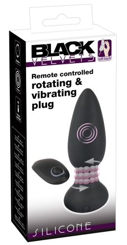 Анальная пробка с пультом и 7 режимами ротации Remote controlled rotating &amp;amp; vibrating plug - 1