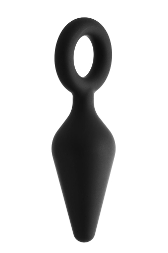 Анальная пробка с кольцом черного цвета Dream Toys Fantasstic - 3