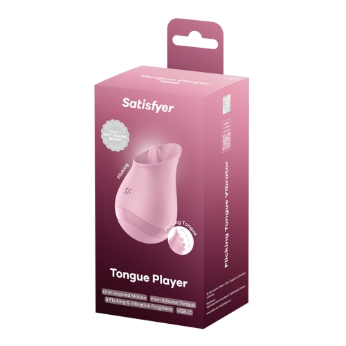 Стимулятор для клитора с язычком розовый Satisfyer Tongue Player - 5