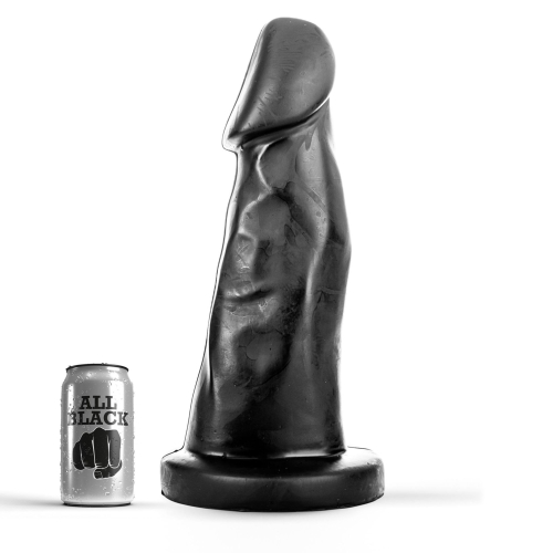 Фаллоимитатор реалистичный гелевый черный All Black AB38 - 3