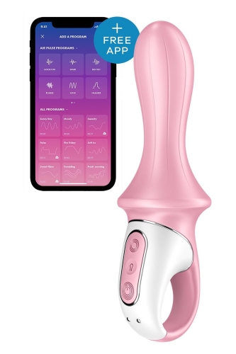 Анальный вибратор розового цвета Satisfyer Air Pump Booty 5+ - 1