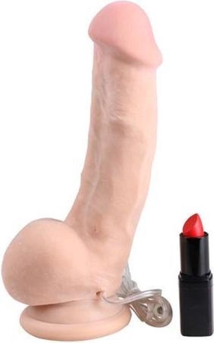 Вибромассажер реалистичный на присоске телесного цвета 6.5INCH VIBRATOR III - 2