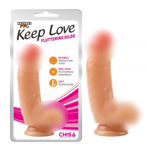 Фаллоимитатор реалистичный на присоске телесного цвета Chisa Fluttering Dildo - 1