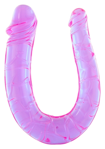 Двусторонний фаллоимитатор реалистичный фиолетовый Seven Creations Double Mini Dong Twinhead - 1